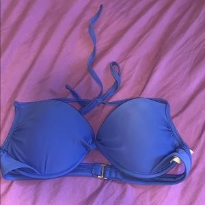 blue bikini top